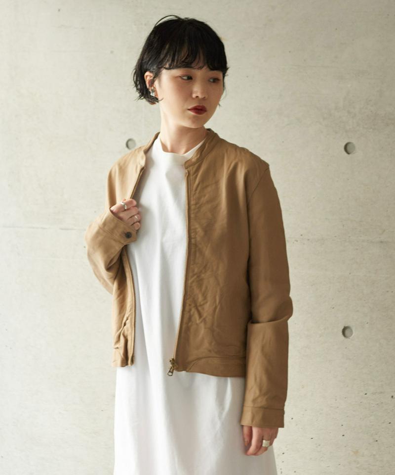 SHEEP LEATHERジップブルゾン
