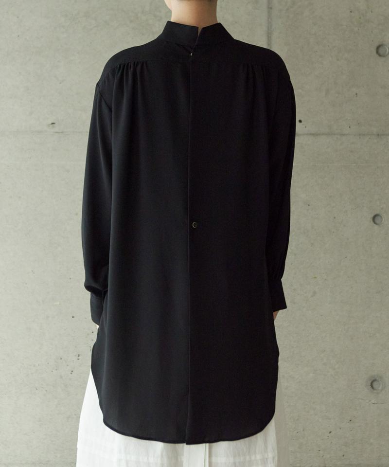○130ｄ梨地広巾プリーツパーツシャツ