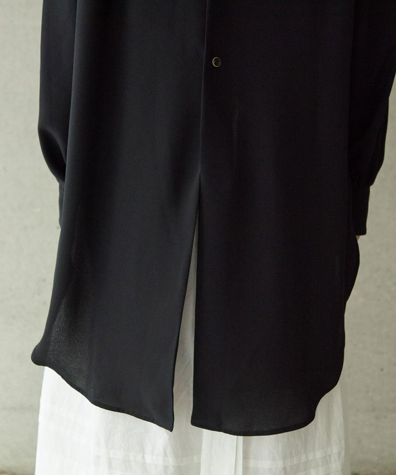 ○130ｄ梨地広巾プリーツパーツシャツ
