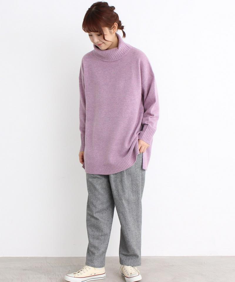 ○mat ウールツィ－ドへリンボンサイド釦パンツ