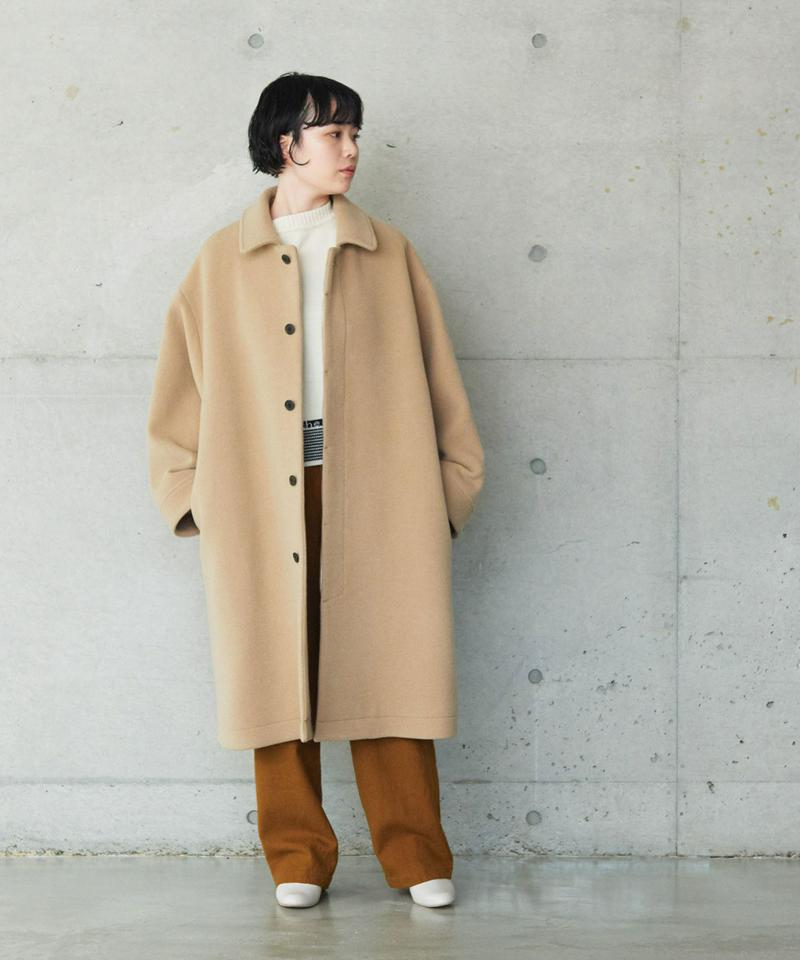 ○WOOLリバーモッサー　ステンカラーコート