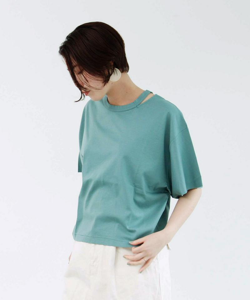 40/-コーマスムース袖フレアTシャツ