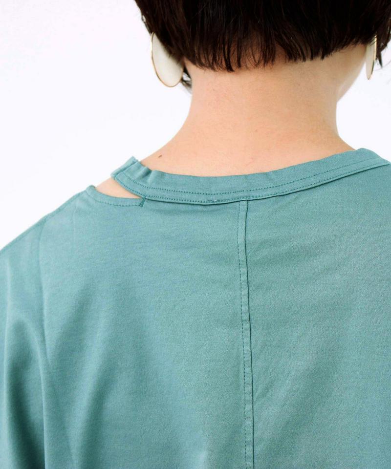 40/-コーマスムース袖フレアTシャツ