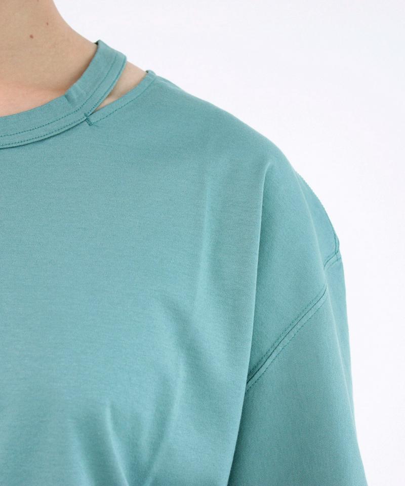 40/-コーマスムース袖フレアTシャツ