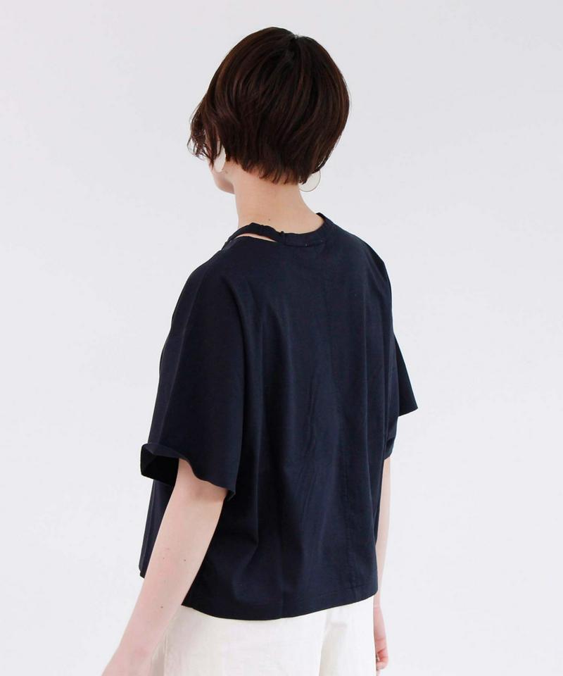 40/-コーマスムース袖フレアTシャツ