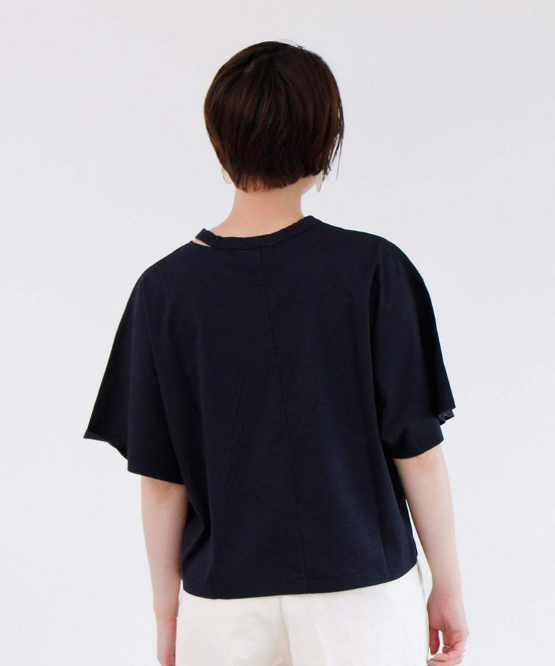 40/-コーマスムース袖フレアTシャツ