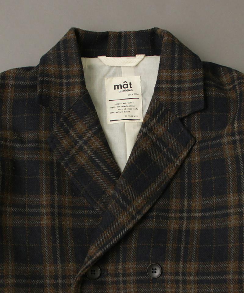 ○mat ウールツィードチェック Pereジャケット