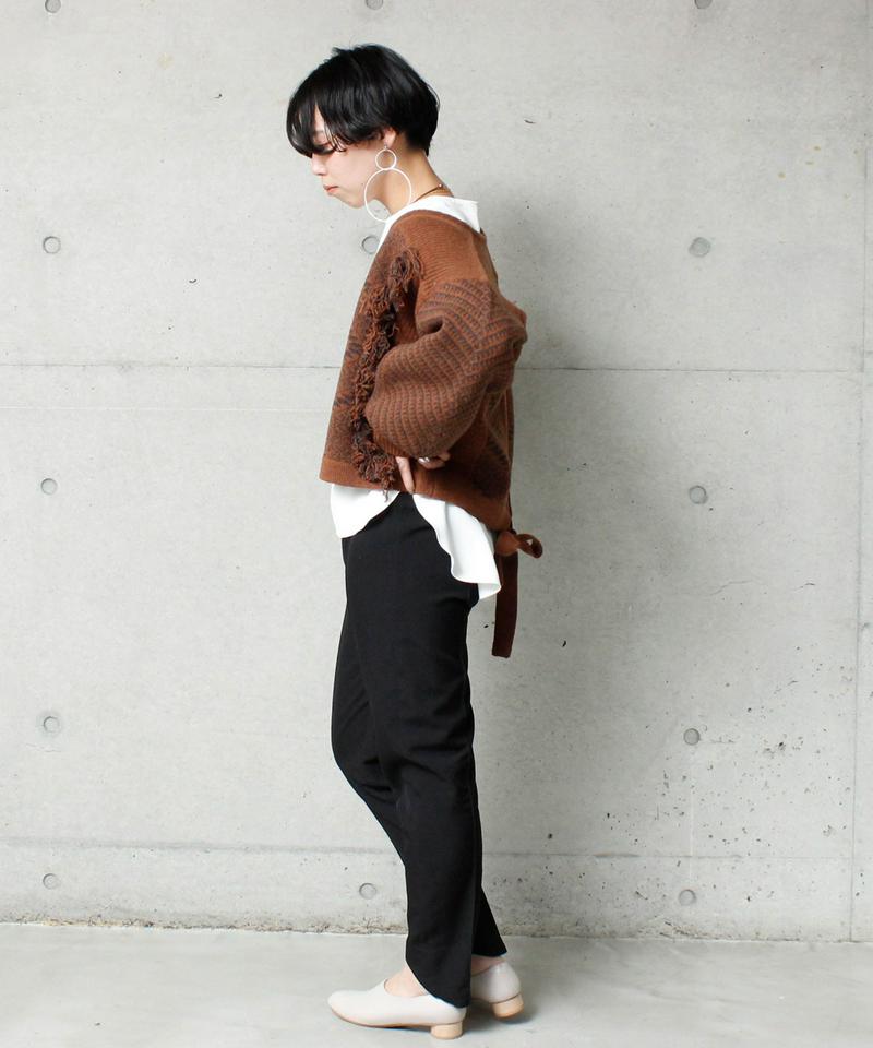 ○ジャカードニット　ショートカーディガン