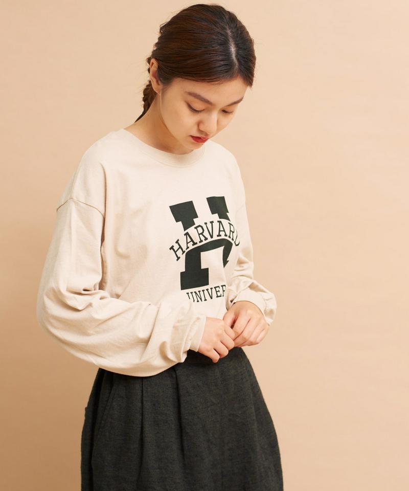 ○mat HARVARDロゴプリント ロンT