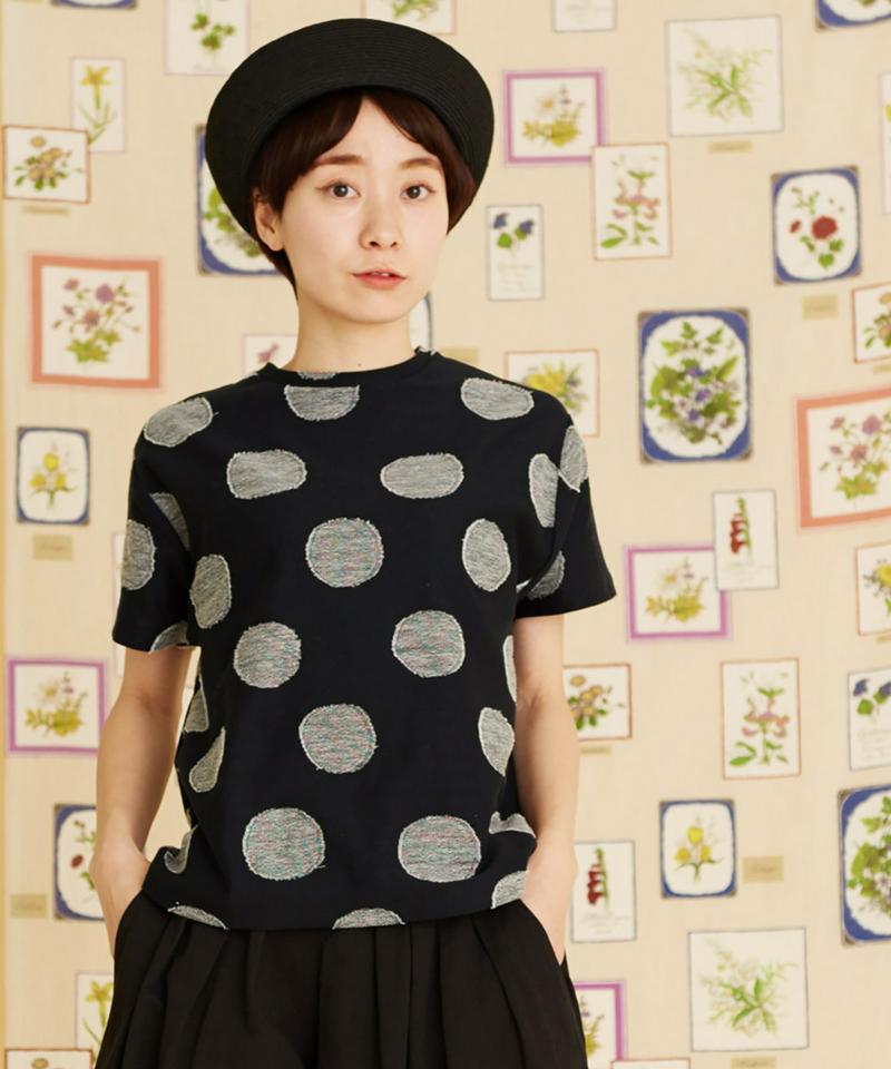 △○BIG DOT ジャガード ゆるTシャツ