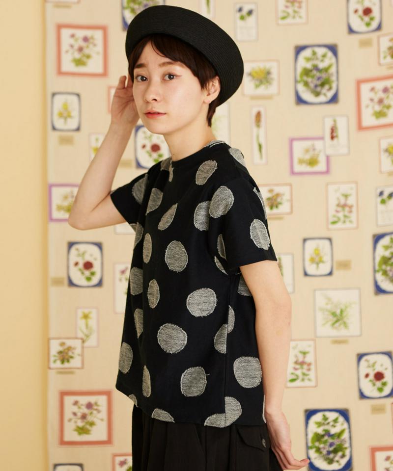 △○BIG DOT ジャガード ゆるTシャツ