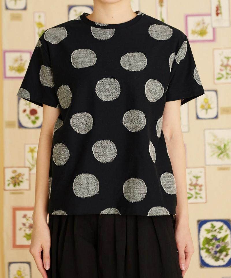 △○BIG DOT ジャガード ゆるTシャツ
