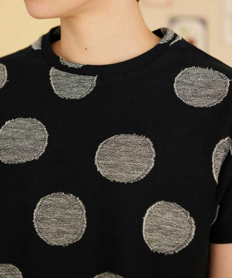 △○BIG DOT ジャガード ゆるTシャツ