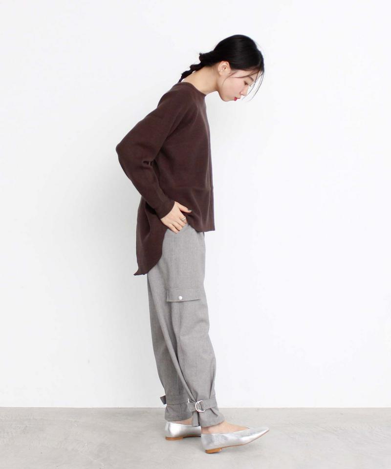 ヘリンボン裾しぼりパンツ