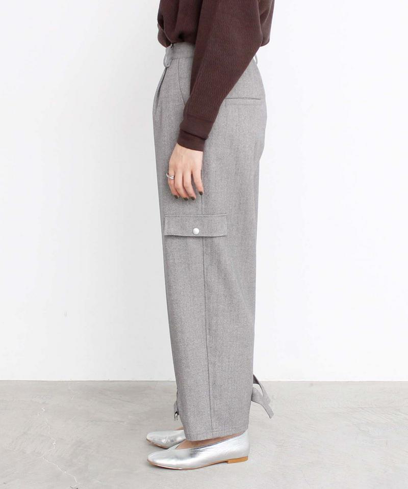 ヘリンボン裾しぼりパンツ