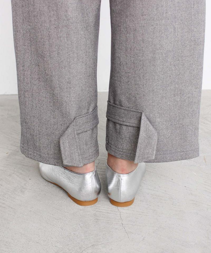 ヘリンボン裾しぼりパンツ