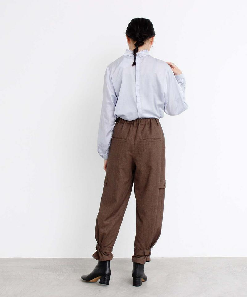 ヘリンボン裾しぼりパンツ