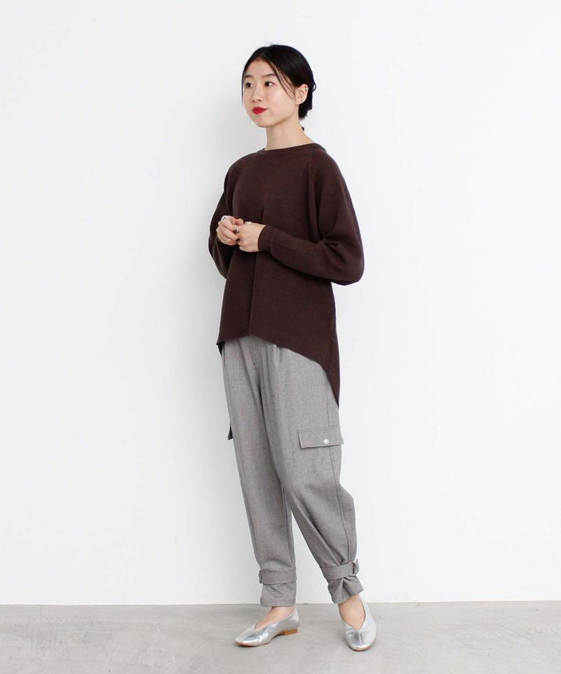 ヘリンボン裾しぼりパンツ