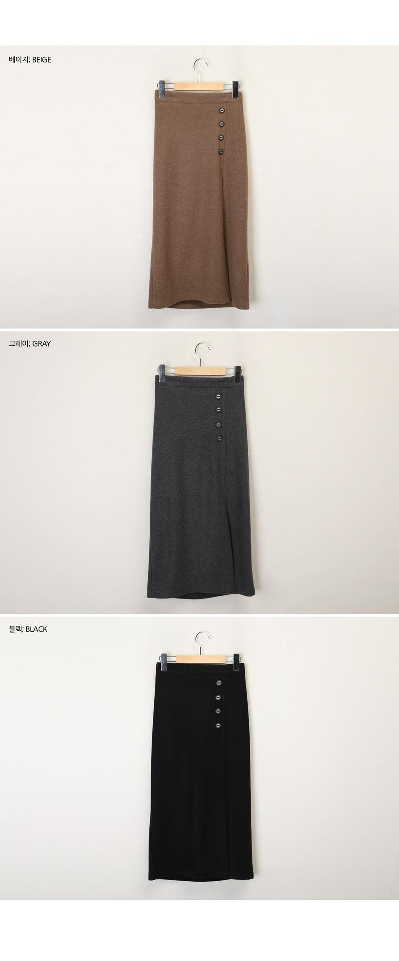 ボタンポイントバックゴムスカート