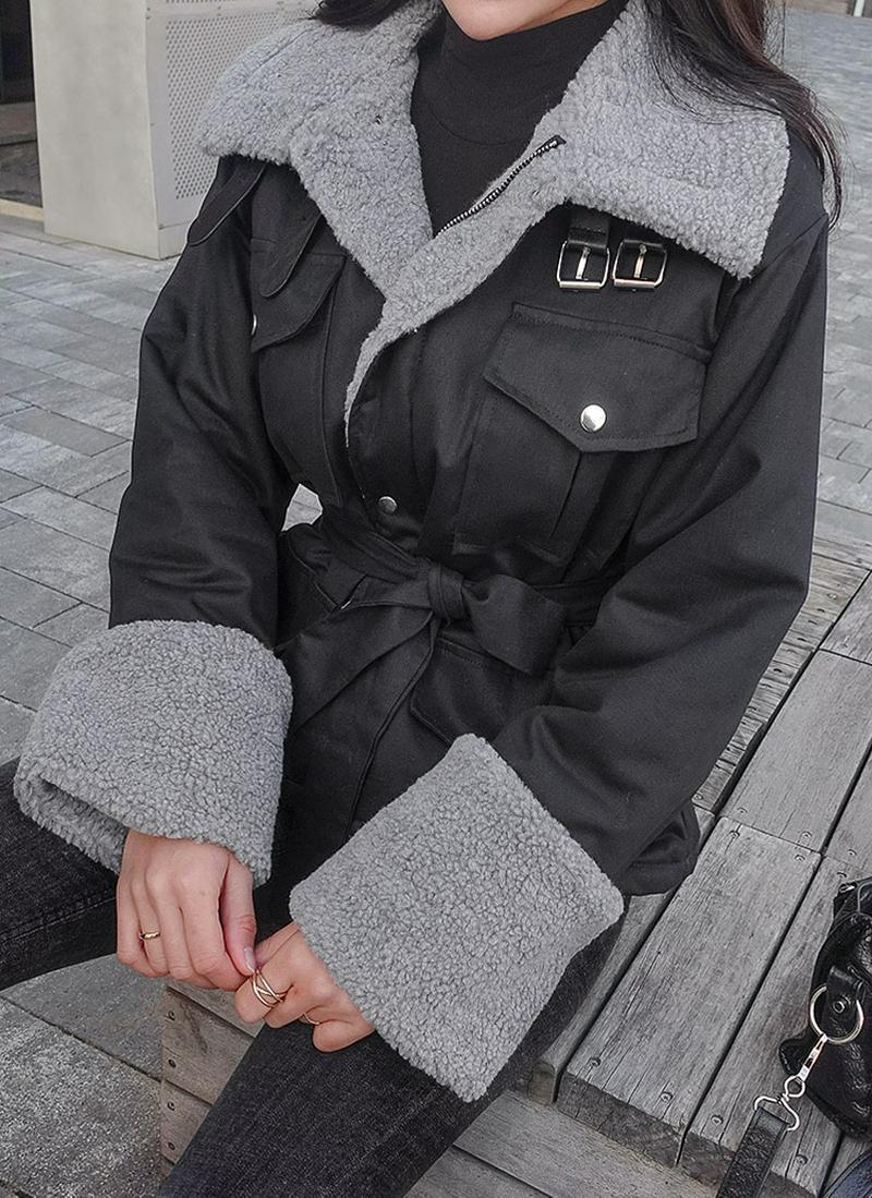 ストラップ付ボアライニングジャケット