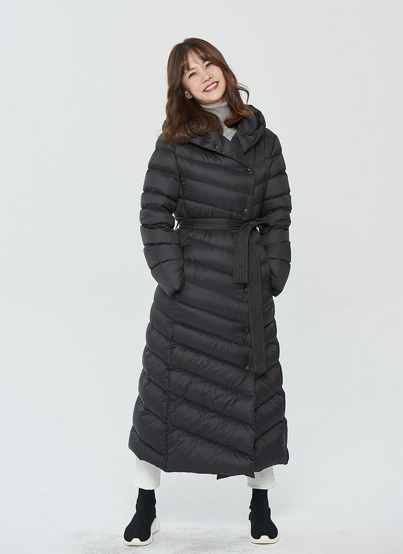 ストラップ付グースダウンロングジャケット