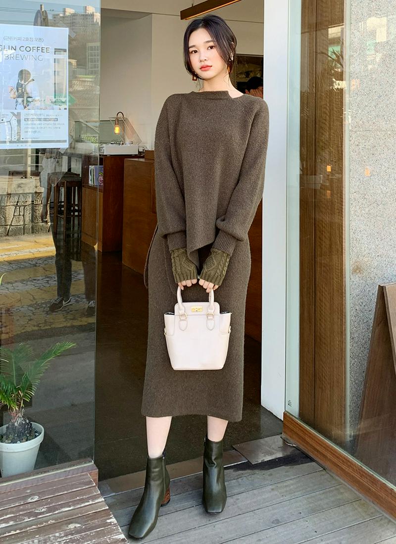 カットニット&スカートSET・全2色