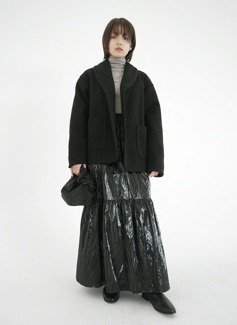 キルト裏地ショールカラージャケット