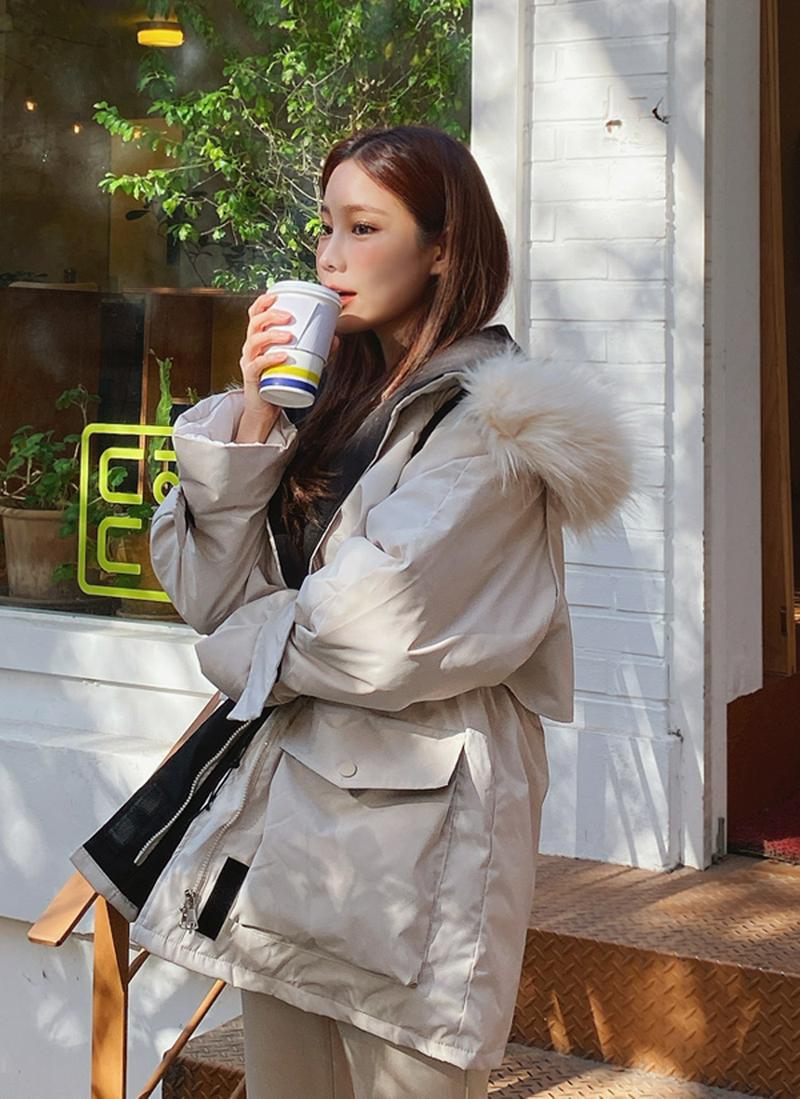 フラップツーポケット中綿ジャケット