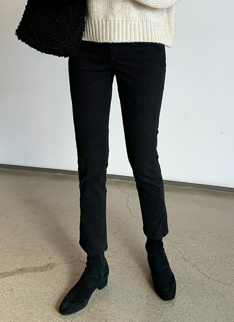 裏起毛コットンシンプルパンツ