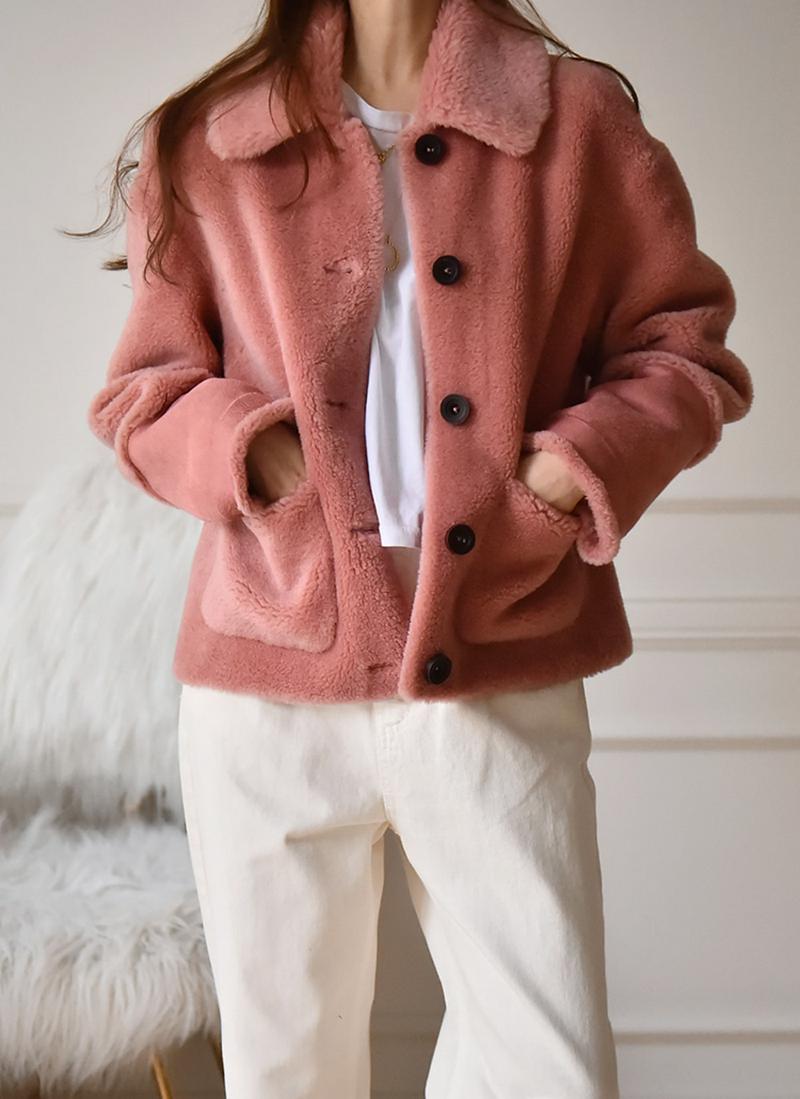 ウールショートファージャケット