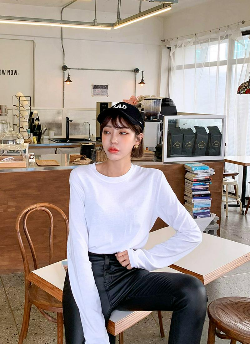 アクリル混ロングスリーブTシャツ