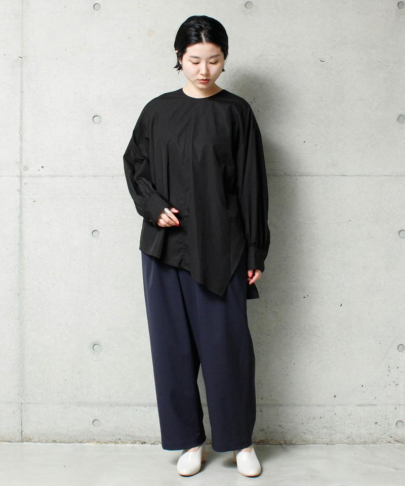 FINX BROADアシメヘムブラウス