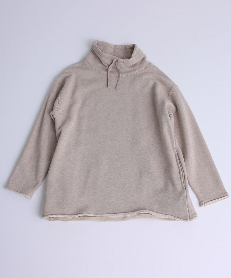 mat　ウール裏毛　スタンドカラープルオーバー