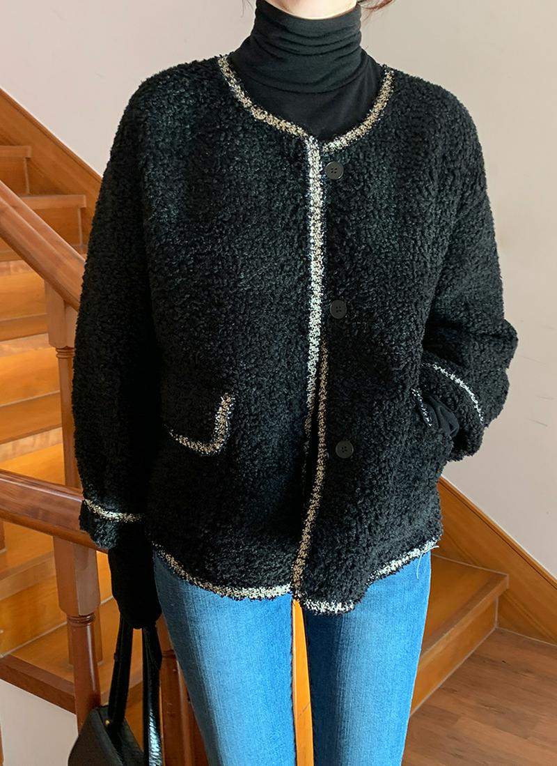 ツイードラインボアジャケット