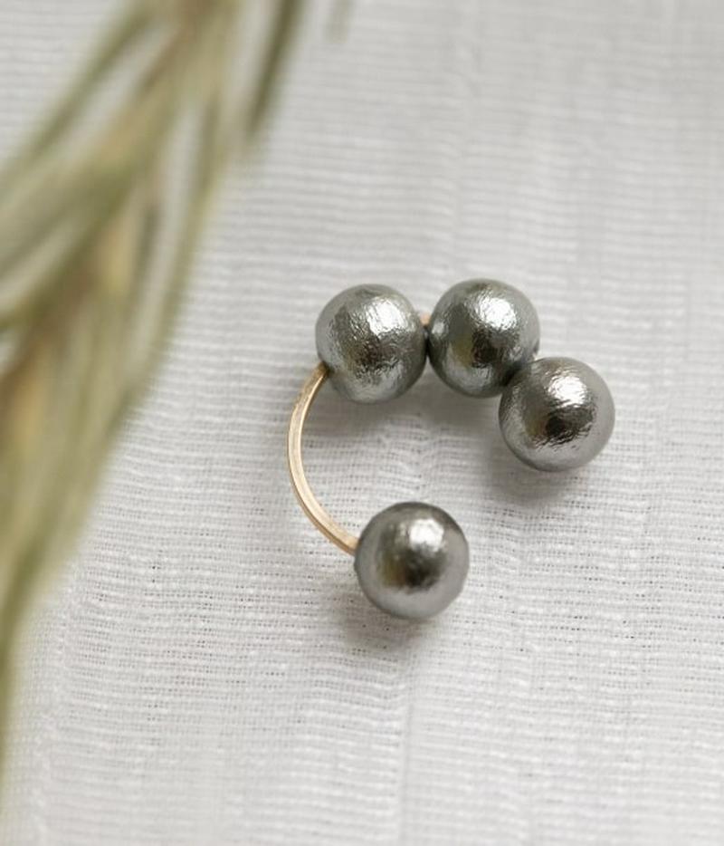 【DeWLuX】コットンパールイヤーカフ