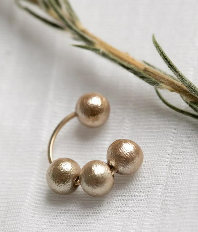 【DeWLuX】コットンパールイヤーカフ