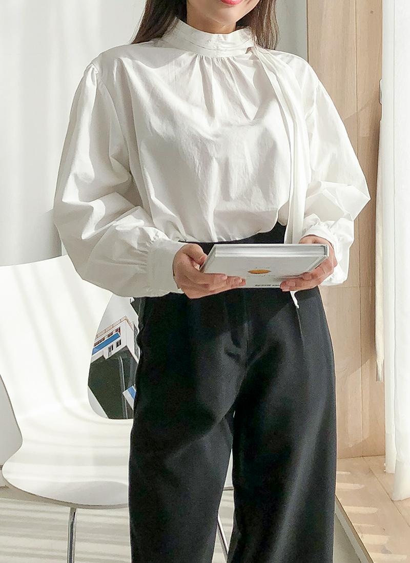 ロングタイコットンブラウス