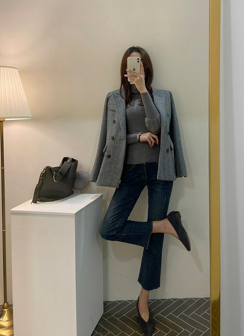 ヘリンボーンダブルジャケット