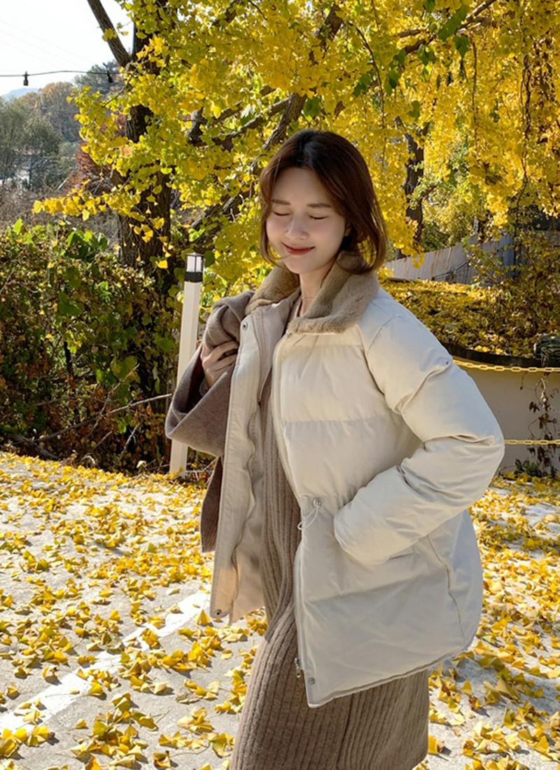 ファーカラードロスト中綿ジャケット