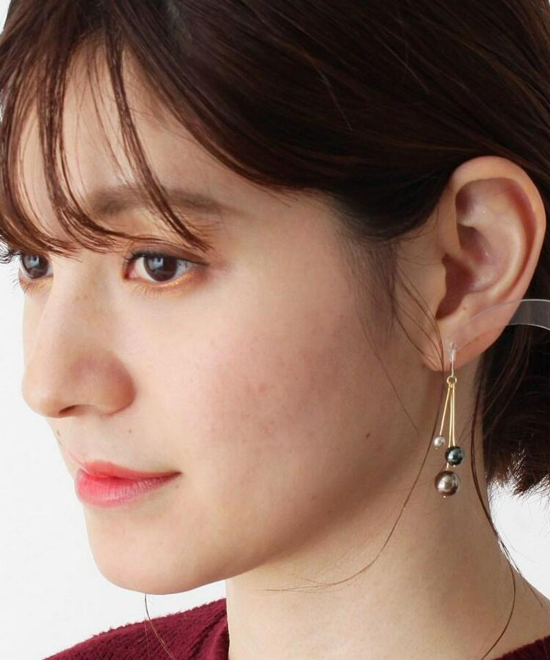 カラーパール風ピアス