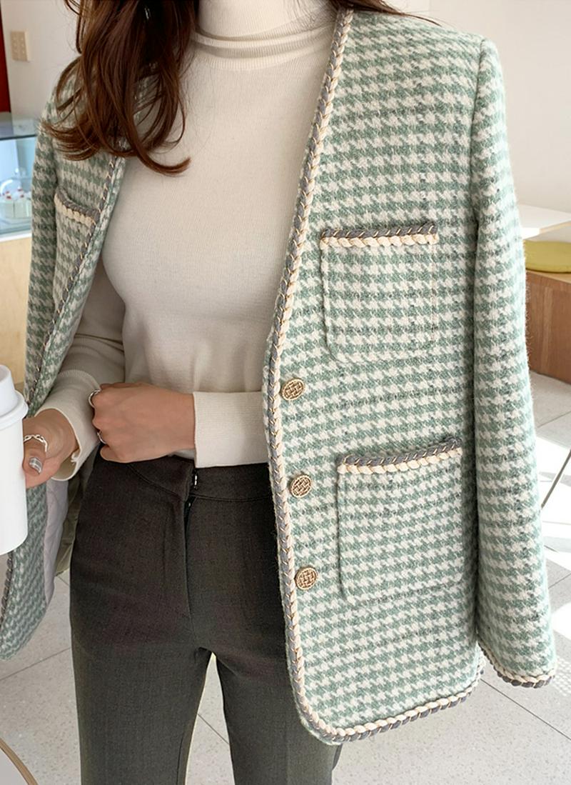 ツイードノーカラージャケット