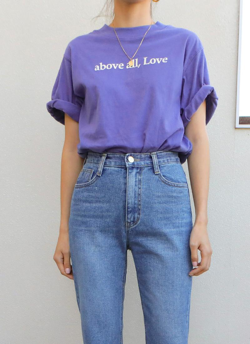 レタリング半袖Tシャツ