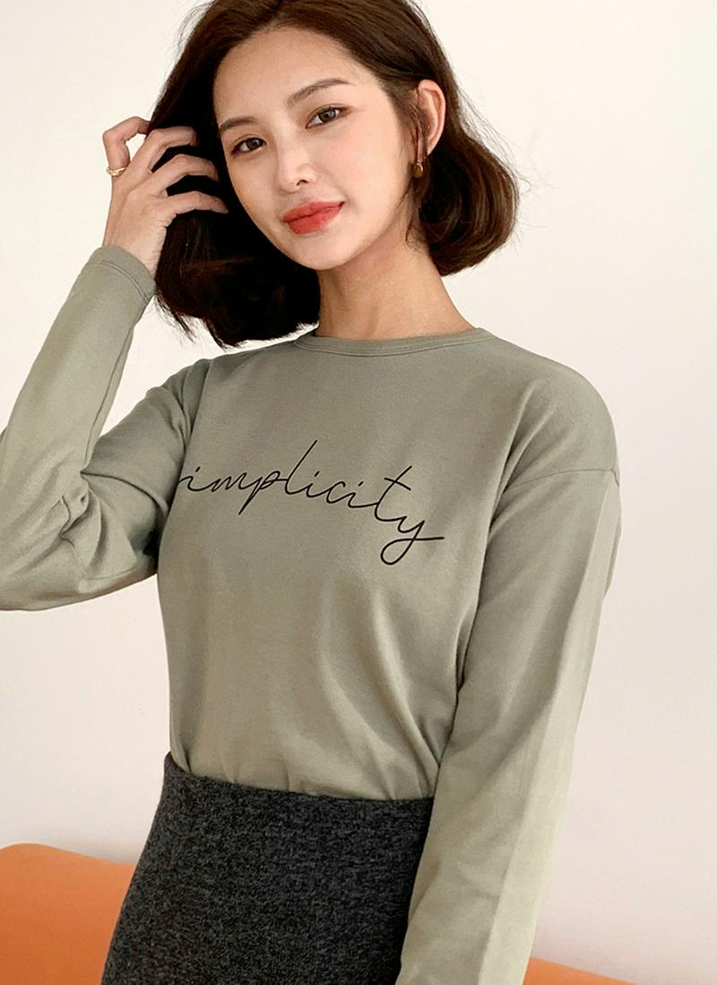 レタリングスリットTシャツ・全4色
