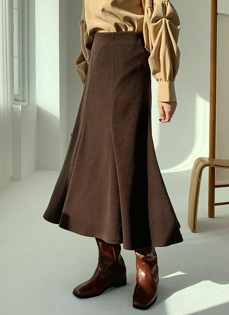 ロングAラインスカート・全4色