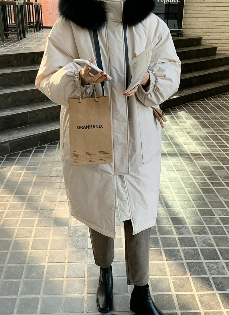 ファー付フードロングダウンジャケット