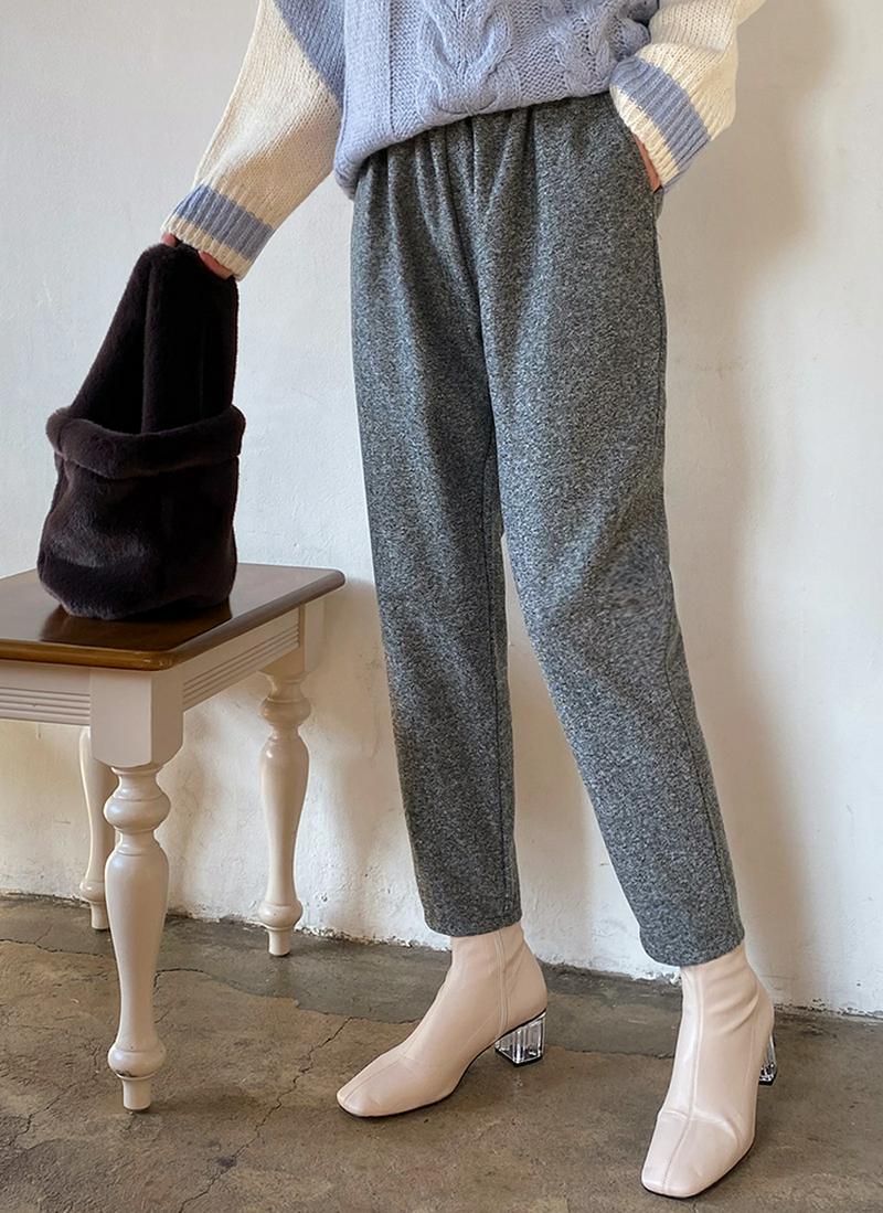ヘリンボーンテーパードパンツ・全3色