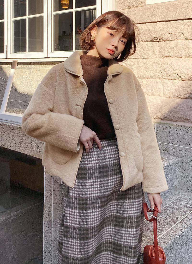 エコファーショートジャケット・全3色