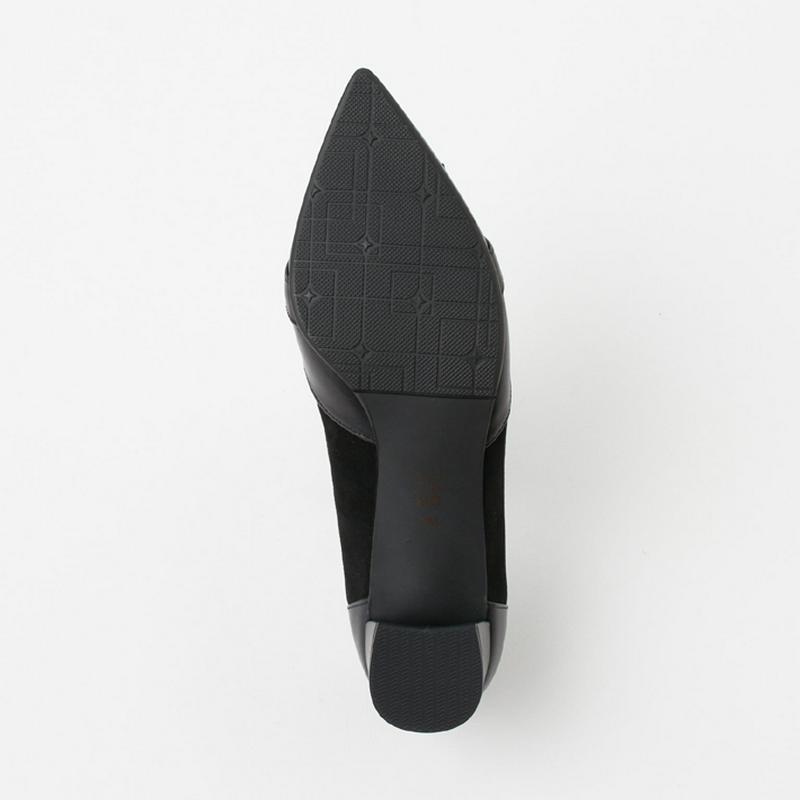 フラット感覚で☆クッション内蔵4cm台ヒールパンプス