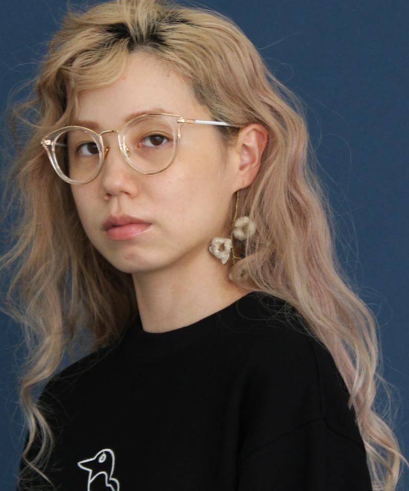 ○eiπe　アトリエ染花×eiπe　「綿花のコサージュ」イヤーフック