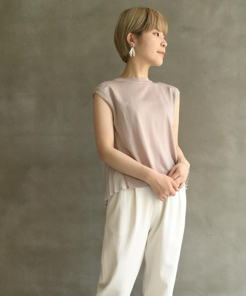 ◯ニット×プリーツ ノースリーブプルオーバー（cardo fabrica）